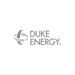 Transparent image of the 'Duke Energy' logo, featuring the company name in uppercase letters with a graphic of a stylized 'D' encircling a swoosh, all set against a checkered background that conveys the image's transparency.